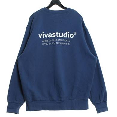 VIVASTUDIO 비바스튜디오 로고 기모 맨투맨